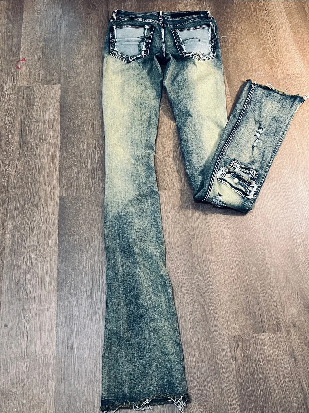 Rockstar Original Blue Distressed Stacked Jeans (RSM225) (W30)